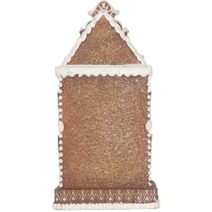 Clayre & Eef Декоративный домик с LED 17x15x35 см коричнево-белый