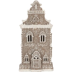 Clayre & Eef 6PR5808 Dekoration Haus mit LED 17x15x35 cm