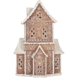 Clayre & Eef 6PR5809 Dekoration Haus mit LED 16x8x23 cm