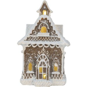 Clayre & Eef Декоративный домик с LED 13x12x20 см