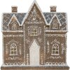 Clayre & Eef Декоративный домик с LED 26x10x25 см коричневый, белый
