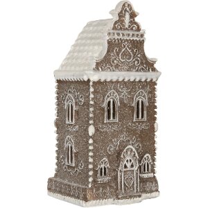 Clayre & Eef 6PR5815 Dekoration Haus mit LED 12x11x25 cm