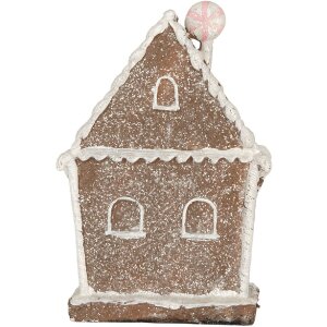 Clayre & Eef 6PR5820 Dekoration Haus mit LED 14x9x21 cm