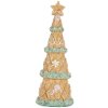 Clayre & Eef 6PR5830 Dekoration Weihnachtsbaum Ø 9x25 cm Braun-Grün
