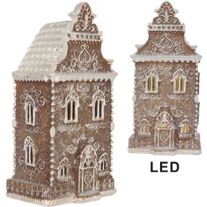 Clayre & Eef Декоративный домик с LED 12x11x25 см