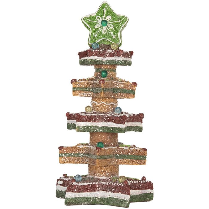 Clayre & Eef Декоративная ель с LED 15x15x29 см коричнево-красная