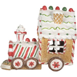 Clayre & Eef 6PR5840 Dekoration Lokomotive mit LED...