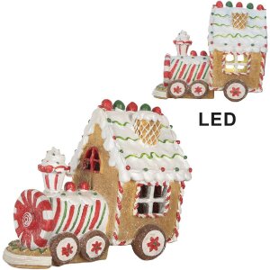 Clayre & Eef 6PR5840 Dekoration Lokomotive mit LED...