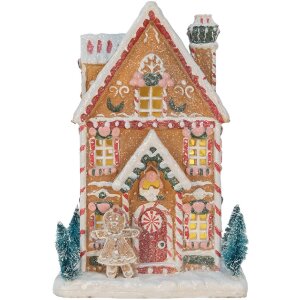 Clayre & Eef Декоративный дом с LED 17x12x25 см