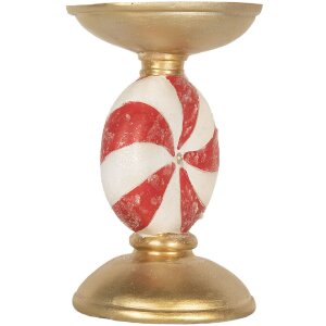 Clayre & Eef Подсвечник со светодиодом 10x16 см золотисто-белый