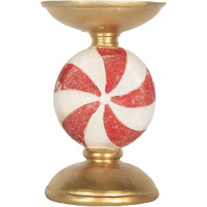 Clayre & Eef Подсвечник со светодиодом 10x16 см золотисто-белый