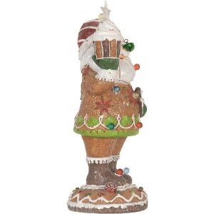 Clayre & Eef Санта Клаус с LED 15x13x32 см