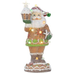 Clayre & Eef Санта Клаус с LED 15x13x32 см
