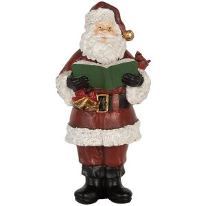Clayre & Eef 6PR5863 Санта Клаус с книгой 10x10x21 см
