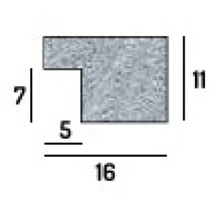 Фоторамка FramesFactory Калифорния серебристая 40x50 см с акриловым стеклом