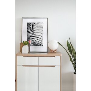 FramesFactory Деревянная фоторамка 30x40 см серебристая с акрилом