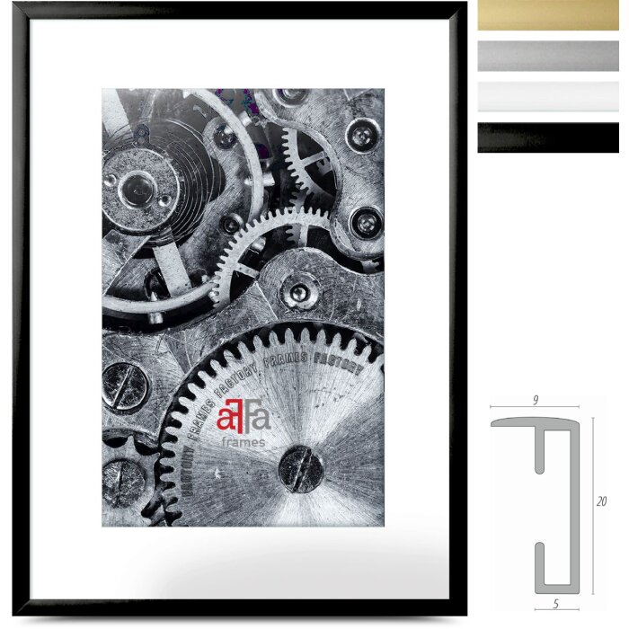 Алюминиевая рамка FramesFactory 10x15-70x100 см, узкий профиль