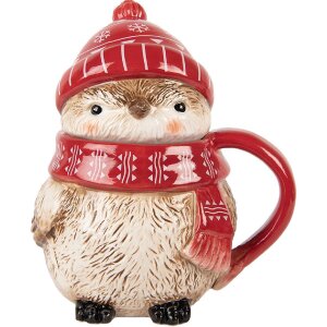 Clayre & Eef Кружка 500 мл с крышкой 15x11x17 см...