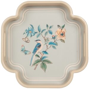 Clayre & Eef 6H2461 Dekoratives Tablett Set 2 Beige...