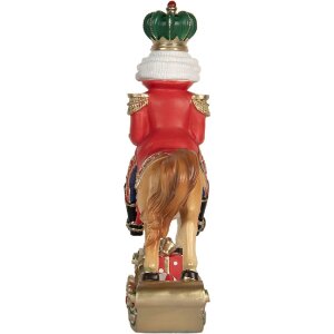 Clayre & Eef 6PR5768 Декор Щелкунчик на качающейся лошади 24x8x31 см
