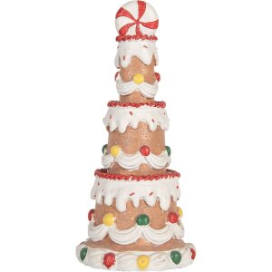 Clayre & Eef Декоративный торт 10x22 см коричнево-белый