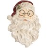 Clayre & Eef 6PR5781 Wanddekoration Weihnachtsmann 23x5x31 cm