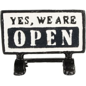 Clayre & Eef 6Y5749 Textschild open / closed 16x7x12...