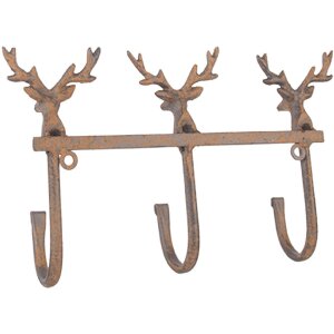 Clayre & Eef Настенная вешалка 27x5x15 см коричневая