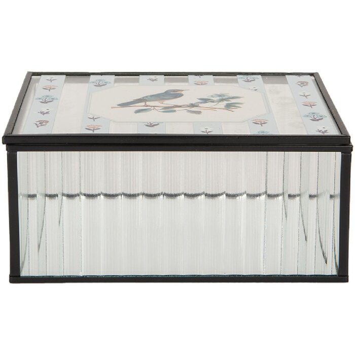 Clayre & Eef Металлическая коробка для хранения 18x14x8 см