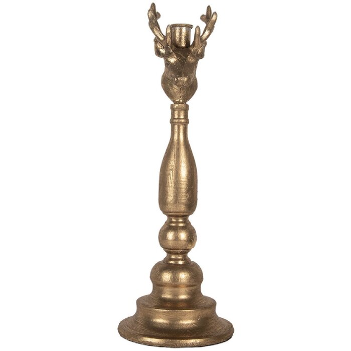 Clayre & Eef Подсвечник 14x40 см золотистый