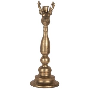 Clayre & Eef Подсвечник 14x40 см золотистый