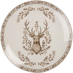 Clayre & Eef GTWFP Großer Teller Beige-Braun...