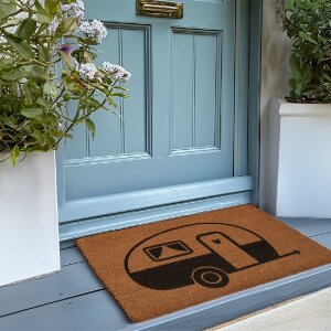 Clayre & Eef MC275 Коврик для двери 75x45x1 см коричневый и черный