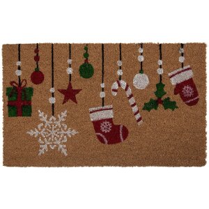 Clayre & Eef MC276 Türmatte 75x45x1 cm braun-rot