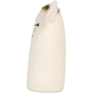 Clayre & Eef Мышь из войлока 23x10x23 см белая и розовая