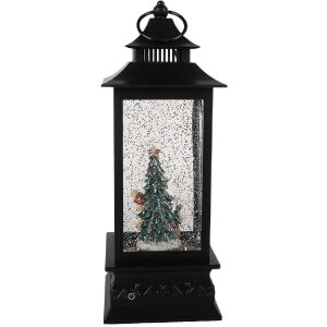 Clayre & Eef Фонарь с Санта Клаусом 10x10x28 см