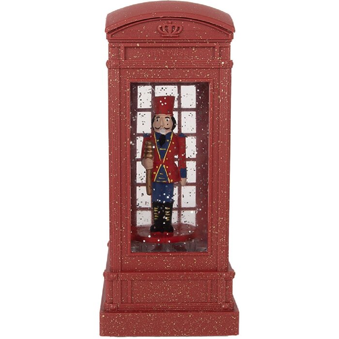 Clayre & Eef Декоративная телефонная будка со щелкунчиком 9x9x21 см