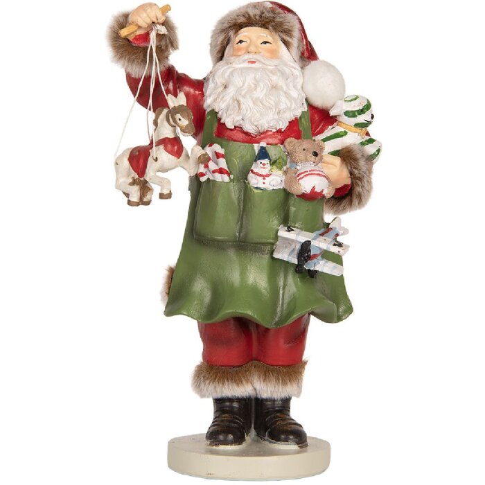 Clayre & Eef 6PR5748 Декорация Санта Клаус 13x9x23 см