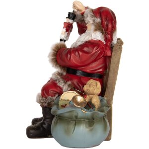 Clayre & Eef 6PR5749 Dekoration Weihnachtsmann 16x13x19 cm Rot
