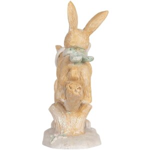 Clayre & Eef Декоративный кролик 16x6x11 см коричнево-белый