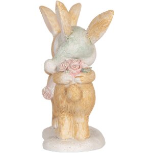 Clayre & Eef 6PR5882 Dekoration Kaninchen 10x5x10 cm Braun und Weiß