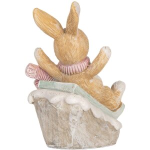 Clayre & Eef 6PR5885 Dekoration Kaninchen 8x6x9 cm Braun Weiß