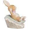 Clayre & Eef 6PR5885 Dekoration Kaninchen 8x6x9 cm Braun Weiß