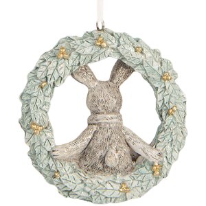 Clayre & Eef Декоративный подвес Зайчик 8x3x8 см...