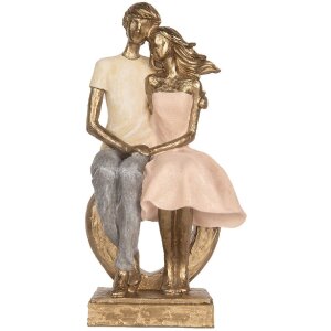 Clayre & Eef 6PR5901 Dekoration sitzendes Paar...