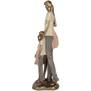 Clayre & Eef Фигурка Семья 17x11x35 см Золотисто-Розовая