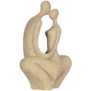 Clayre & Eef 6PR5912 Dekoration sitzendes Paar Beige...