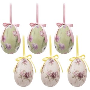 Clayre & Eef 65907 Dekoration Hänger Ei (6er...