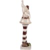 Clayre & Eef Фигурка Санта Клауса 9x8x30 см бежево-красная