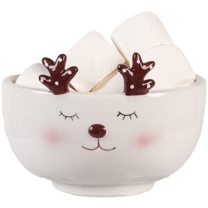 Clayre & Eef Кружка с блюдцем 250 мл бежево-белая 12x12x18 см